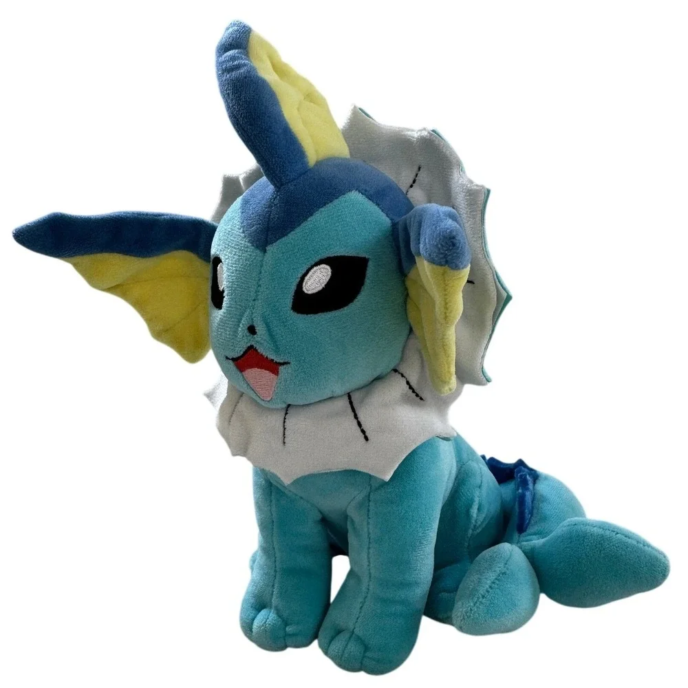 Pokemon Center Vaporeon Plush 10 Inch Blue Eevee Evolution Stuffed Animal Toy